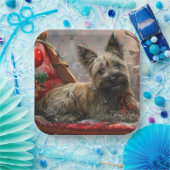 スカイテリアードッグクリスマスフェスティバル ペーパープレート (パーティー)