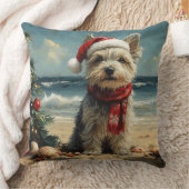 スカイテリアードッグクリスマスヴィンテージビーチ クッション (ブランケット)