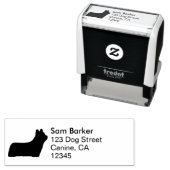 スカイテリアードッグブリードシルエット差出人住所 セルフインキングスタンプ (インサイチュ)