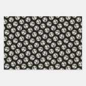 スカイテリア絵を描ーのシルバーグレーオリジナルドッグアート ラッピングペーパーシート (正面3)