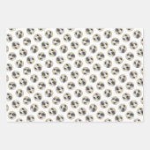 スカイテリア絵を描ーのシルバーグレーオリジナルドッグアート ラッピングペーパーシート (正面2)