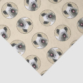 スカイテリア絵を描ーのシルバーグレーオリジナルドッグアート 薄葉紙 (詳細)