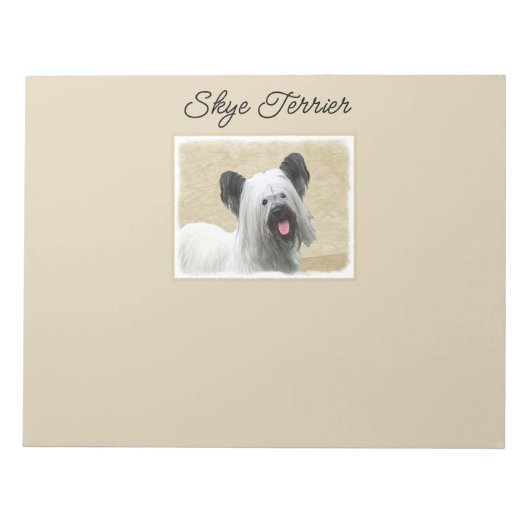 スカイテリア絵画ズ – かわいいオリジナルドッグアートノート ノートパッド (正面)