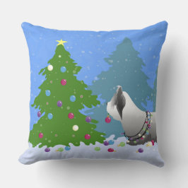 スカイテリア飾ーのクリスマスツリー – 森 クッション