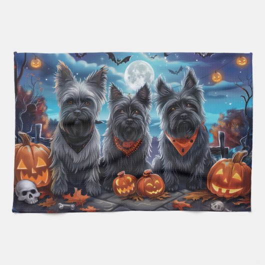 スカイテリア ハロウィン スプーキー キッチンタオル (横)