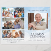 スカイテーマ葬儀小冊子サービスの順序 チラシ (正面)