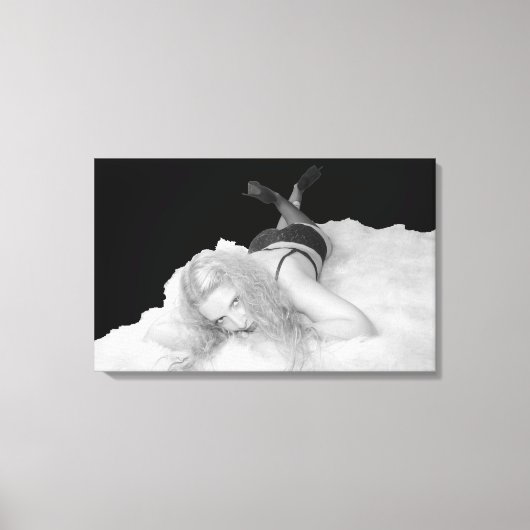 スカイデラミーのクマの敷物 キャンバスプリント (正面)