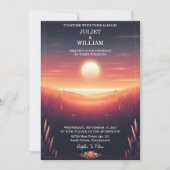 スカイナイトサンセットスタームーンクラウドトワイライト結婚ズ 招待状 (正面)