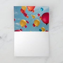 スカイハイお祝い:誕生日の願いのバースト サンキューカード