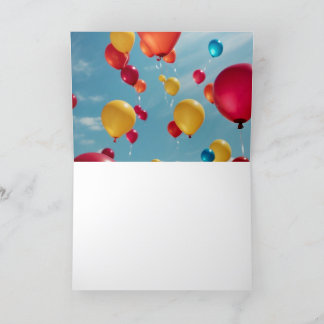 スカイハイお祝い:誕生日の願いのバースト サンキューカード