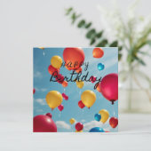 スカイハイお祝い:誕生日の願いのバースト 招待状 (スタンド正面)