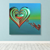 スカイハイハート キャンバスプリント (インサイチュ (ウッドフロア))