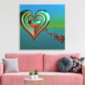 スカイハイハート キャンバスプリント (インサイチュ (リビング))