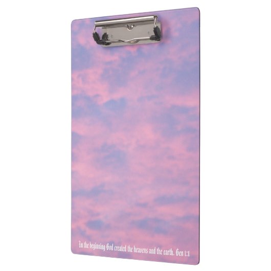 スカイバイブル聖句のピンク色の雲 クリップボード (左)