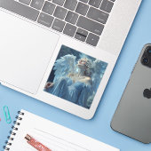 スカイバウンド静寂：夜中のベールの天使 シール (ノートパソコンとiPhone)