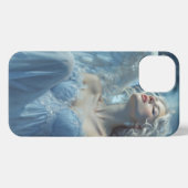 スカイバウンド静寂：夜中のベールの天使 iPhoneケース (裏面横)