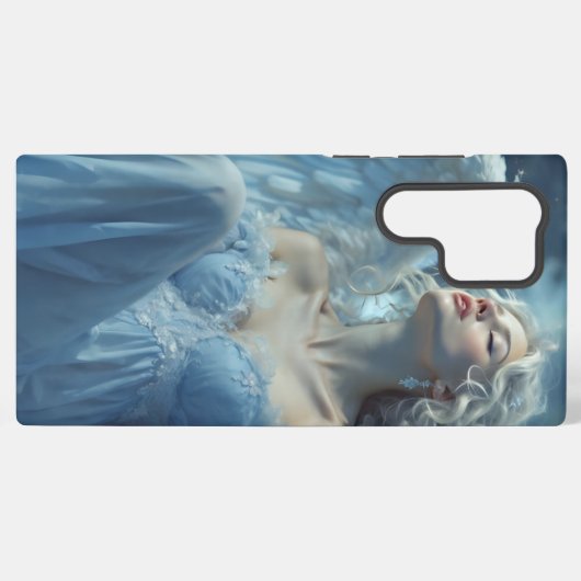 スカイバウンド静寂：夜中のベールの天使 SAMSUNG GALAXYケース (裏面横)