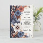 スカイバジェット安スタイリッシュい野外海軍ブルー結婚ズ 招待状 (スタンド正面)