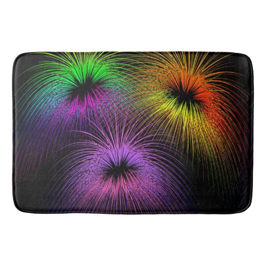 スカイバスマットで爆発するネオン花火 バスマット (正面)