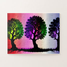 スカイバック付きシルエカラフルットツリー ジグソーパズル