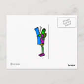 スカイバック氏は船酔いを観察する ポストカード (裏面)