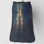 スカイパターで星と水に帆船 ゴルフヘッドカバー (回転90)