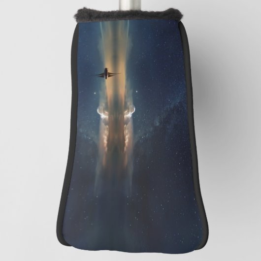 スカイパターで星と水に帆船 ゴルフヘッドカバー (回転90)