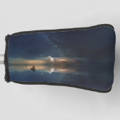 スカイパターで星と水に帆船 ゴルフヘッドカバー (正面)