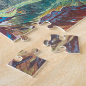 スカイパノラマイエローストーン国立公園の地図 ジグソーパズル (側面)