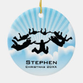 スカイパーソナライズされたダイビングフリー秋オーナメント セラミックオーナメント (裏面)