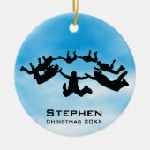 スカイパーソナライズされたダイビングフリー秋オーナメント セラミックオーナメント (正面)