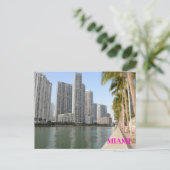 スカイパームズ建物海マイアミフロリダトラベル ポストカード (スタンド正面)