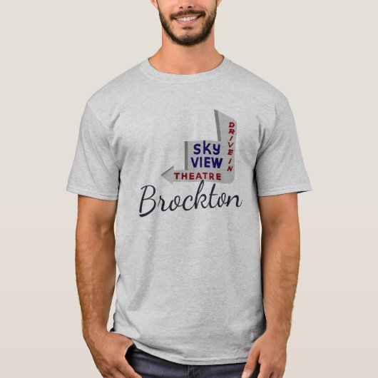 スカイビュードライブインシアターサインブロークトンスクリブティー Tシャツ (正面)