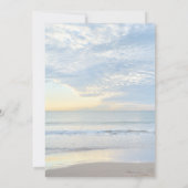 スカイビーチお祝いの人生の葬儀の写真 招待状 (裏面)