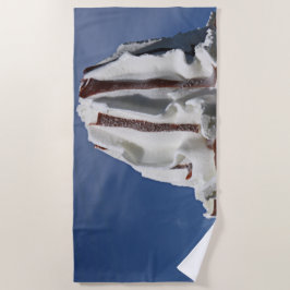 スカイフォトでおいしいアイスクリーム ビーチタオル