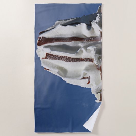 スカイフォトでおいしいアイスクリーム ビーチタオル (正面)