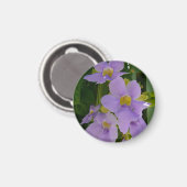 スカイフラワーつる植物トロピカルパープルフローラ マグネット (正面/裏面)