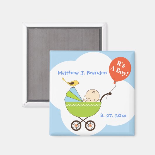 スカイブパーソナライズされたルーマグネットの少年 マグネット (正面/裏面)