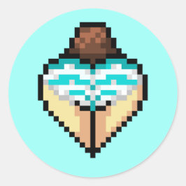 スカイブルーしまぱんシール ラウンドシール