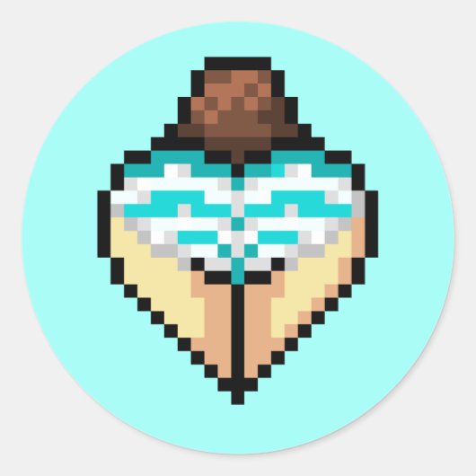 スカイブルーしまぱんシール ラウンドシール (正面)