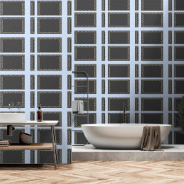 スカイブルーとグレーの図形 壁紙