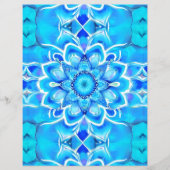 スカイブルーとコバルトろうけつ染めマンダラパターン (正面)