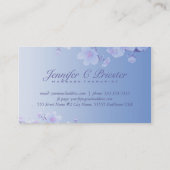 スカイブルーとホワイトさくらんぼブロッサムナチュラルスパ 名刺 (裏面)