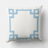 スカイブルーとホワイトギリシャ鍵縁ど アウトドアクッション (裏面)