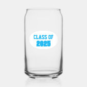 スカイブルーとホワイトスクールカラーズクラス年 ガラス缶 (正面)