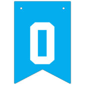 スカイブルーとホワイトスクールカラー卒業 バンティングフラッグ (第3の旗)