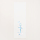 スカイブルーとホワイトナマステスクリプトハートリバーシブル ヨガマット (裏面)