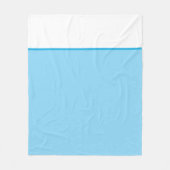 スカイブルーとホワイト フリースブランケット (正面)