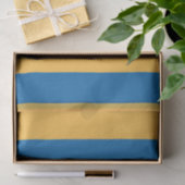 スカイブルーと暖黄ストライプ色 薄葉紙 (ギフト)