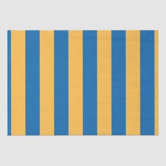 スカイブルーと暖黄ストライプ色 薄葉紙 (正面)